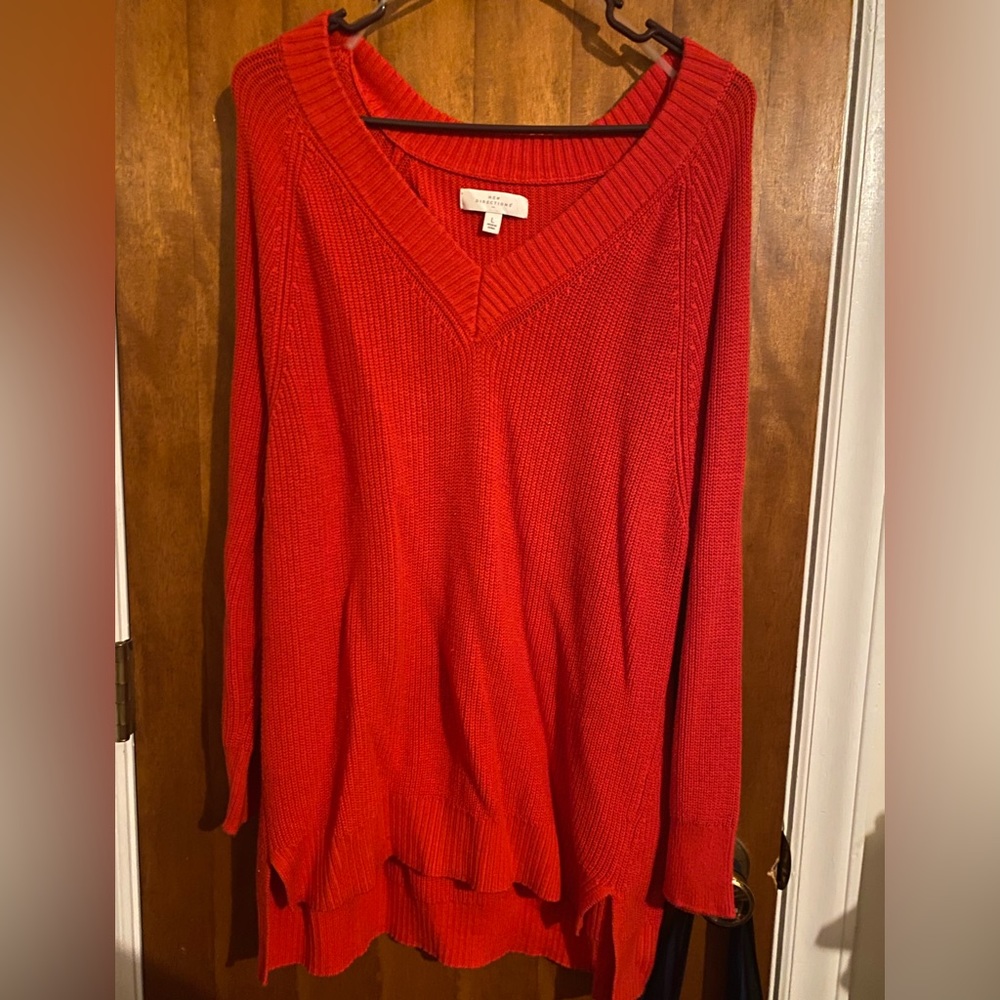 Red sweater. Size L.